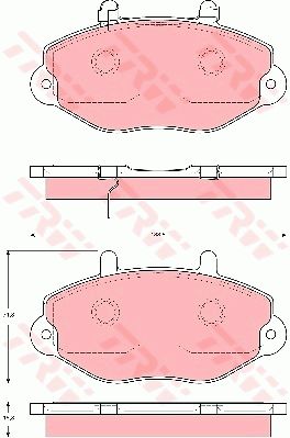 TRW Комплект тормозных колодок, дисковый тормоз GDB1573