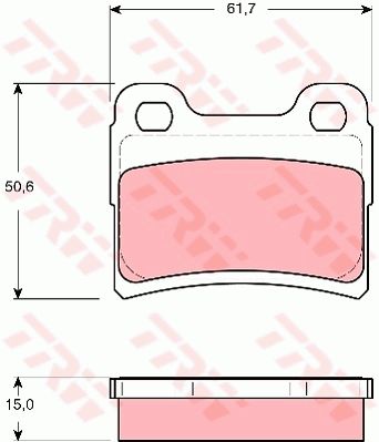 TRW Комплект тормозных колодок, дисковый тормоз GDB1639