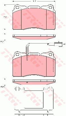 TRW Комплект тормозных колодок, дисковый тормоз GDB1645