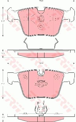 TRW Piduriklotsi komplekt,ketaspidur GDB1675