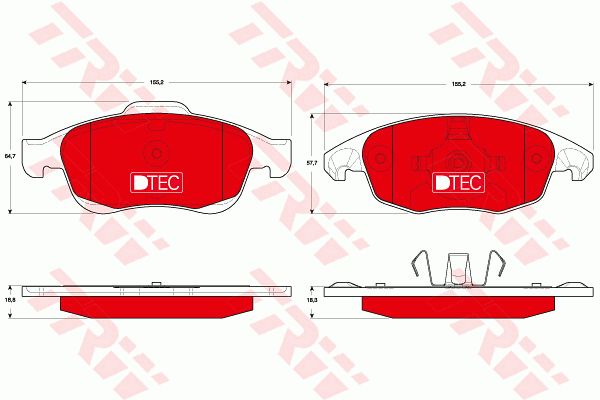 TRW Комплект тормозных колодок, дисковый тормоз GDB1690DTE