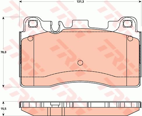 TRW Piduriklotsi komplekt,ketaspidur GDB1906