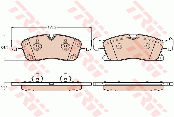 TRW Комплект тормозных колодок, дисковый тормоз GDB1946