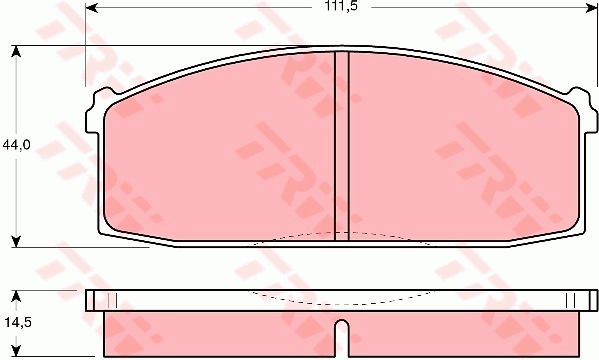 TRW Piduriklotsi komplekt,ketaspidur GDB197