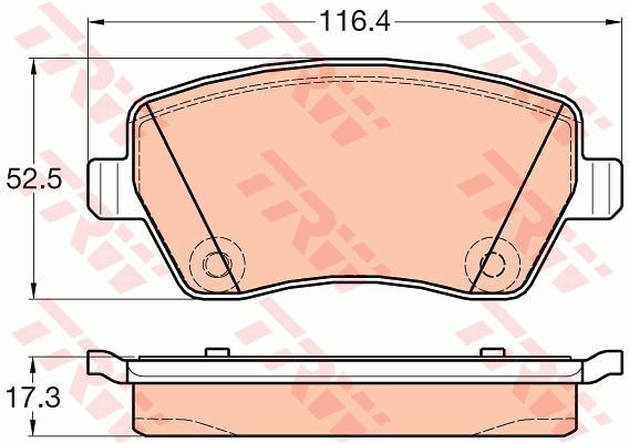 TRW Комплект тормозных колодок, дисковый тормоз GDB2017