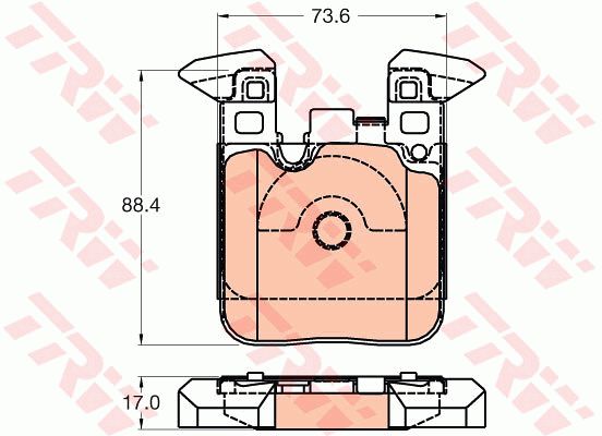 TRW Комплект тормозных колодок, дисковый тормоз GDB2028