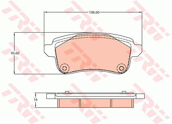 TRW Piduriklotsi komplekt,ketaspidur GDB2136