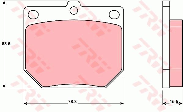 TRW Комплект тормозных колодок, дисковый тормоз GDB232