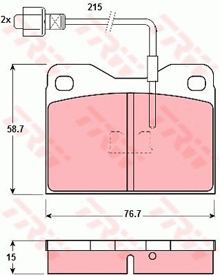 TRW Комплект тормозных колодок, дисковый тормоз GDB269