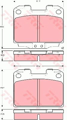 TRW Комплект тормозных колодок, дисковый тормоз GDB3104
