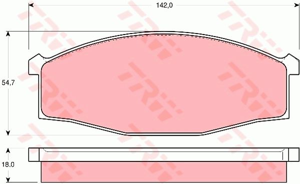 TRW Piduriklotsi komplekt,ketaspidur GDB3117