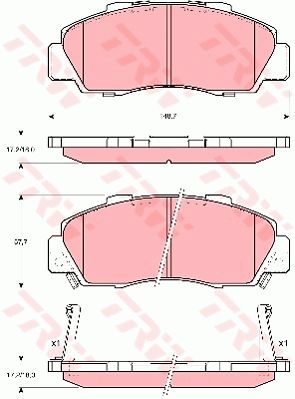 TRW Piduriklotsi komplekt,ketaspidur GDB3196