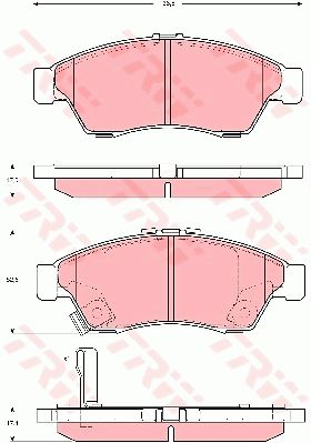 TRW Piduriklotsi komplekt,ketaspidur GDB3290