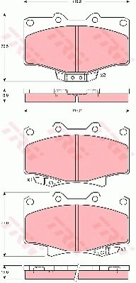 TRW Комплект тормозных колодок, дисковый тормоз GDB3383