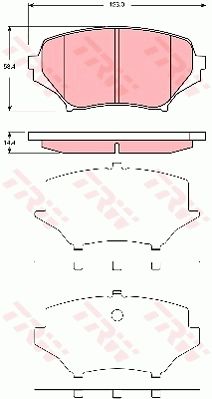 TRW Комплект тормозных колодок, дисковый тормоз GDB3401