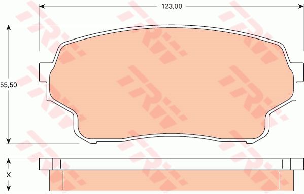 TRW Piduriklotsi komplekt,ketaspidur GDB3490