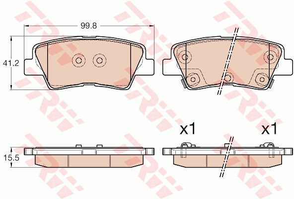 TRW Brake Pad Set, disc brake