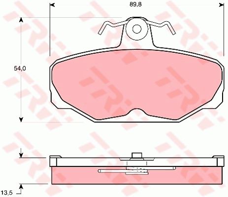 TRW Piduriklotsi komplekt,ketaspidur GDB472