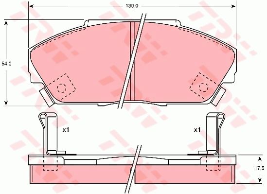 TRW Piduriklotsi komplekt,ketaspidur GDB733