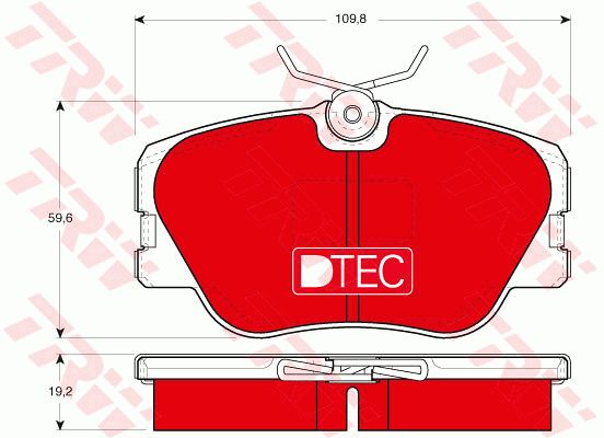 TRW Комплект тормозных колодок, дисковый тормоз GDB818DTE
