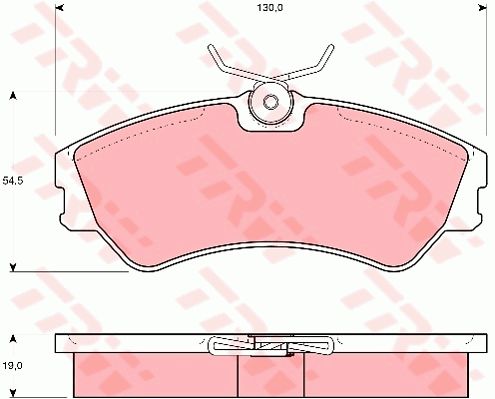 TRW Piduriklotsi komplekt,ketaspidur GDB862