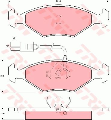 TRW Комплект тормозных колодок, дисковый тормоз GDB960