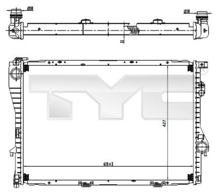 TYC Radiaator,mootorijahutus 703-0005