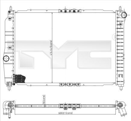 TYC Radiaator,mootorijahutus 706-0022