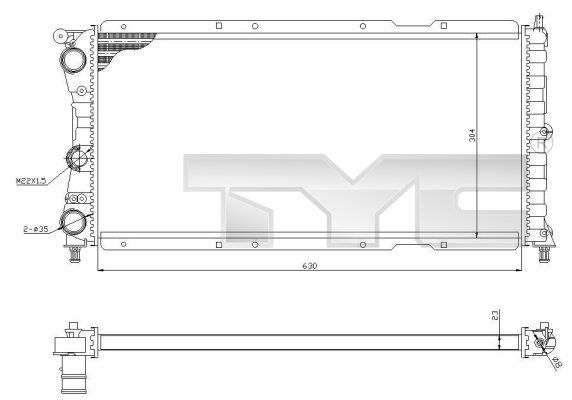 TYC Radiaator,mootorijahutus 709-0017-R