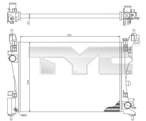 TYC Radiaator,mootorijahutus 709-0018