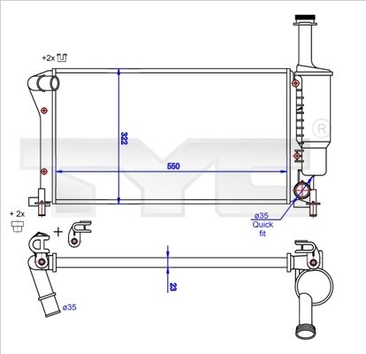 TYC Radiaator,mootorijahutus 709-0025-R