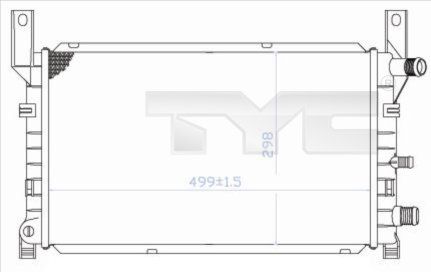 TYC Радиатор, охлаждение двигателя 710-0048