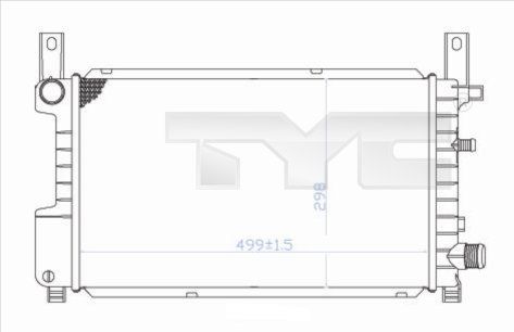 TYC Радиатор, охлаждение двигателя 710-0049