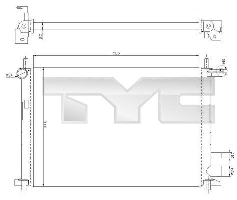 TYC Radiaator,mootorijahutus 710-0054