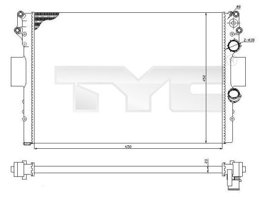 TYC Радиатор, охлаждение двигателя 715-0002-R