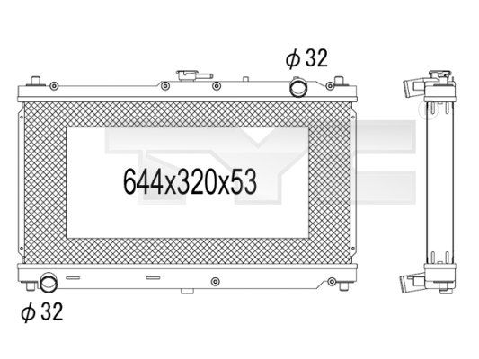 TYC Radiaator,mootorijahutus 720-1005