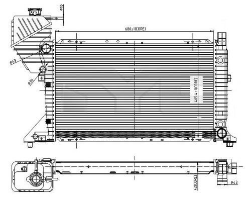 TYC Radiaator,mootorijahutus 721-0010