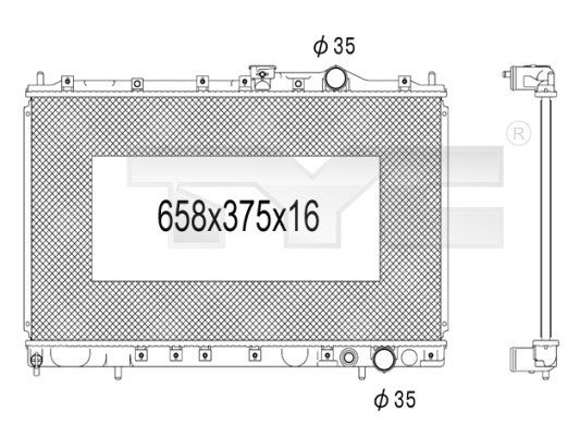 TYC Radiaator,mootorijahutus 723-1001