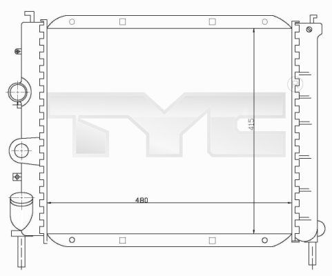 TYC Радиатор, охлаждение двигателя 728-0008-R