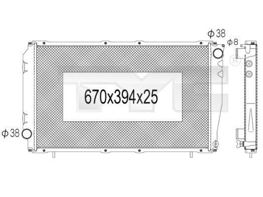 TYC Radiaator,mootorijahutus 734-1001