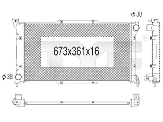 TYC Radiaator,mootorijahutus 734-1003