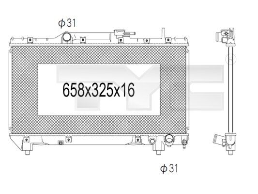 TYC Radiaator,mootorijahutus 736-1001