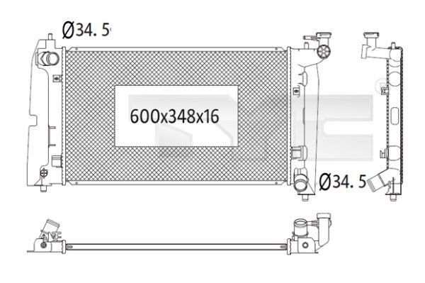 TYC Radiaator,mootorijahutus 736-1020