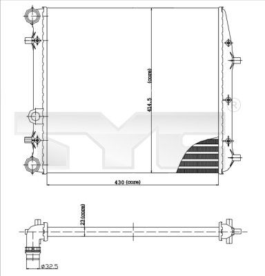 TYC Radiaator,mootorijahutus 737-0013