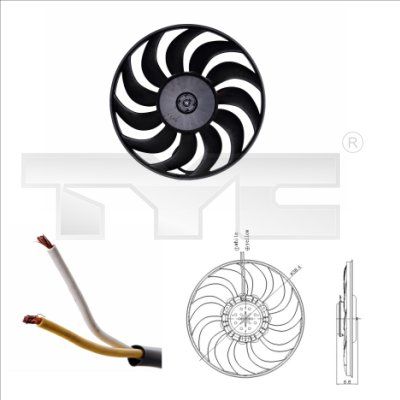 TYC Ventilaator,mootorijahutus 802-0051