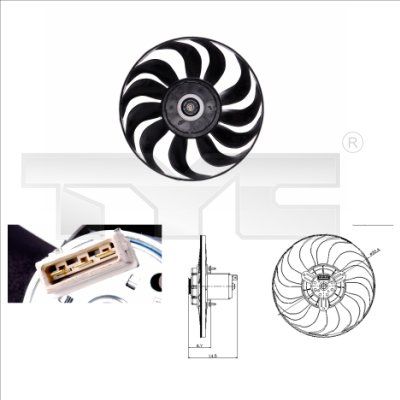 TYC Ventilaator,mootorijahutus 837-0019