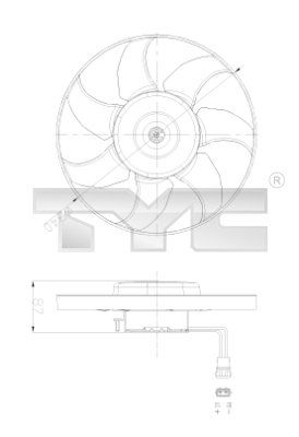TYC Ventilaator,mootorijahutus 837-0025