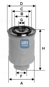 UFI Топливный фильтр 24.366.00