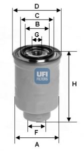 UFI Топливный фильтр 24.393.00