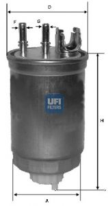 UFI Топливный фильтр 24.412.00